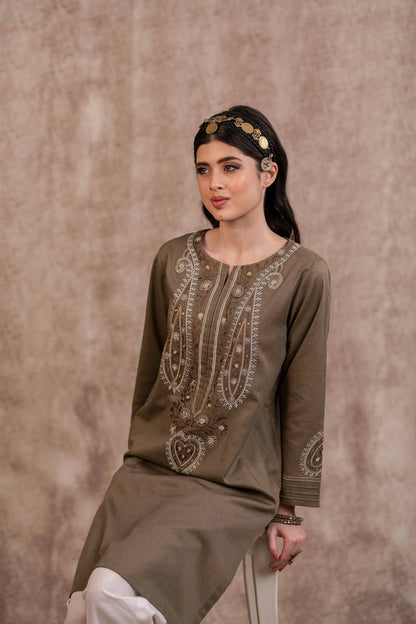 Nishat Linen - Embroidered Shirt - PW23-30