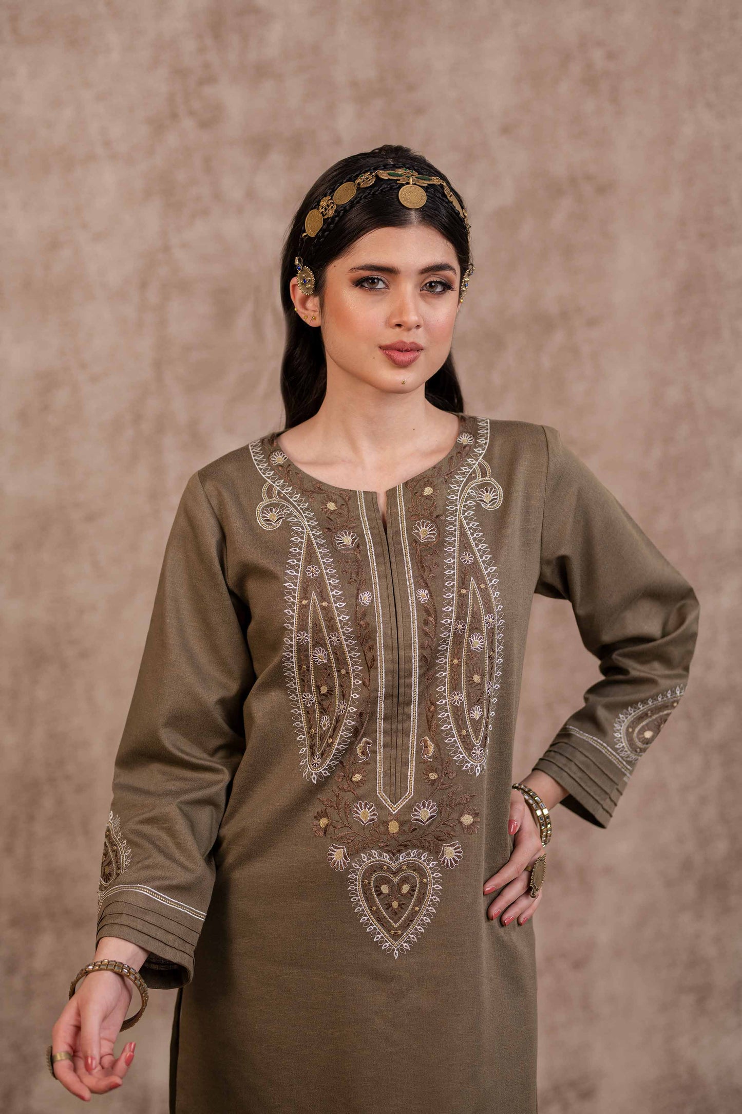 Nishat Linen - Embroidered Shirt - PW23-30