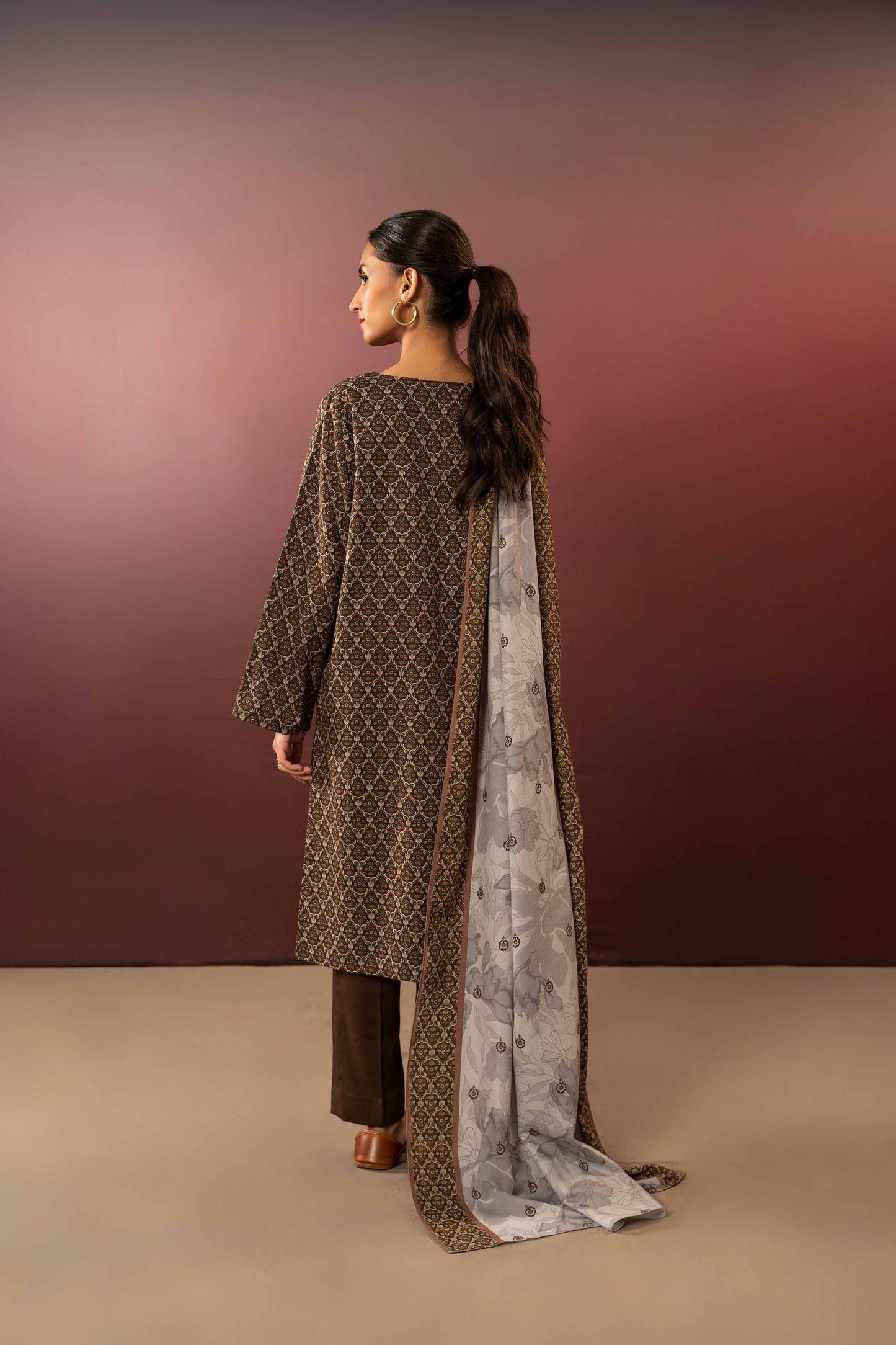 Nishat Linen - 3 Piece - Printed Embroidered Suit - PW23-301
