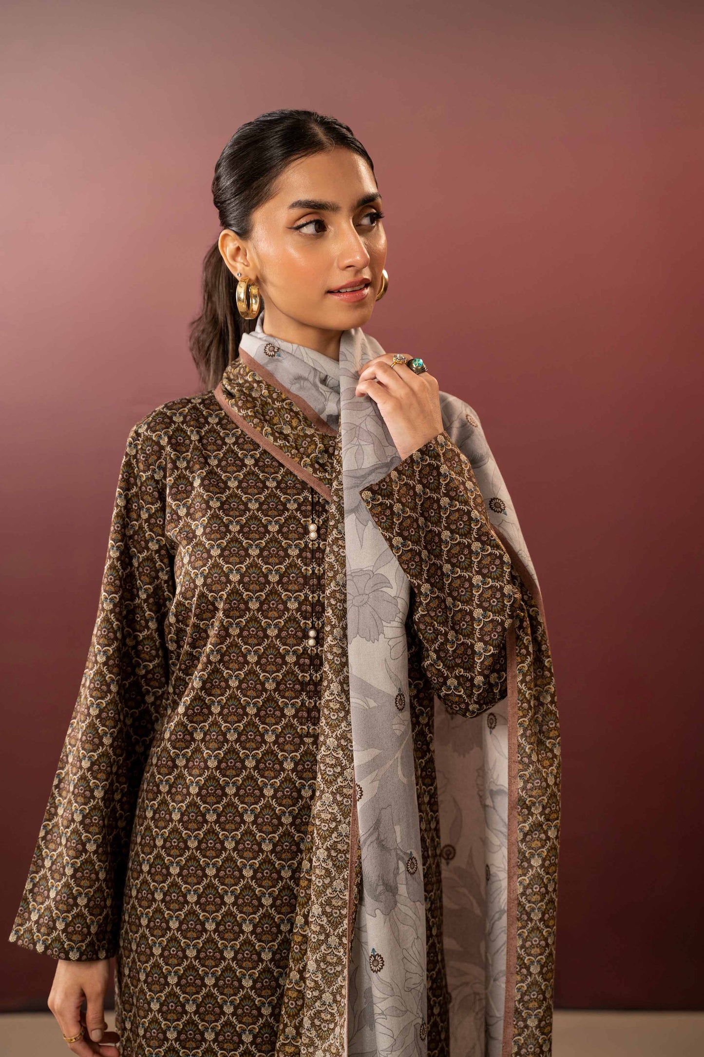 Nishat Linen - 3 Piece - Printed Embroidered Suit - PW23-301
