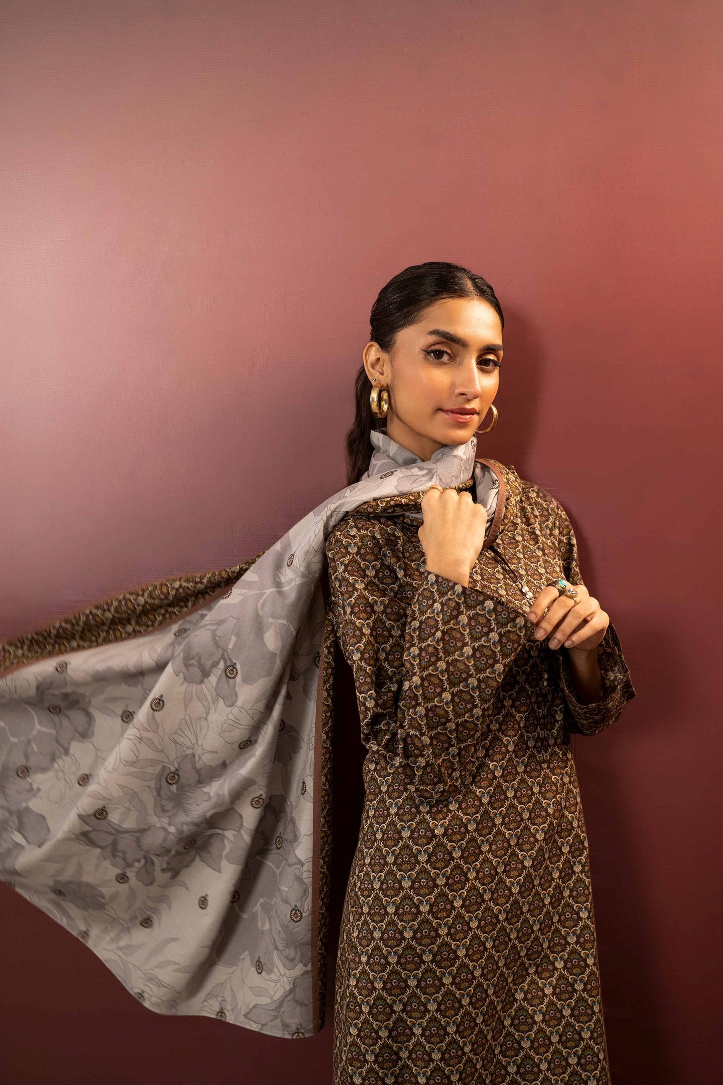 Nishat Linen - 3 Piece - Printed Embroidered Suit - PW23-301