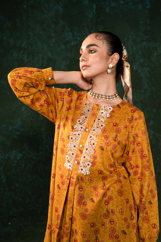 Nishat Linen - Printed Embroidered Shirt - PW23-305