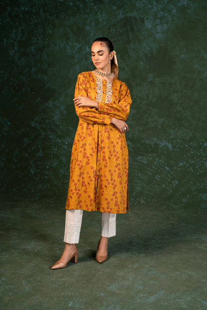 Nishat Linen - Printed Embroidered Shirt - PW23-305
