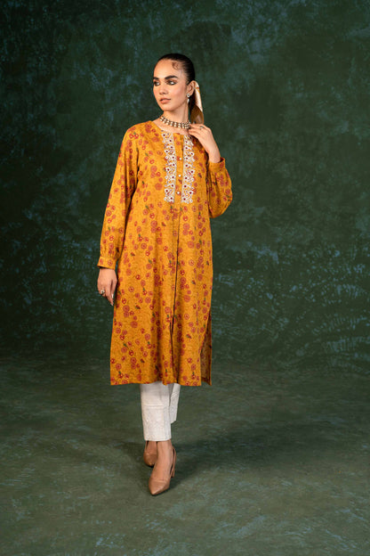 Nishat Linen - Printed Embroidered Shirt - PW23-305