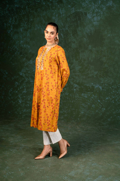 Nishat Linen - Printed Embroidered Shirt - PW23-305