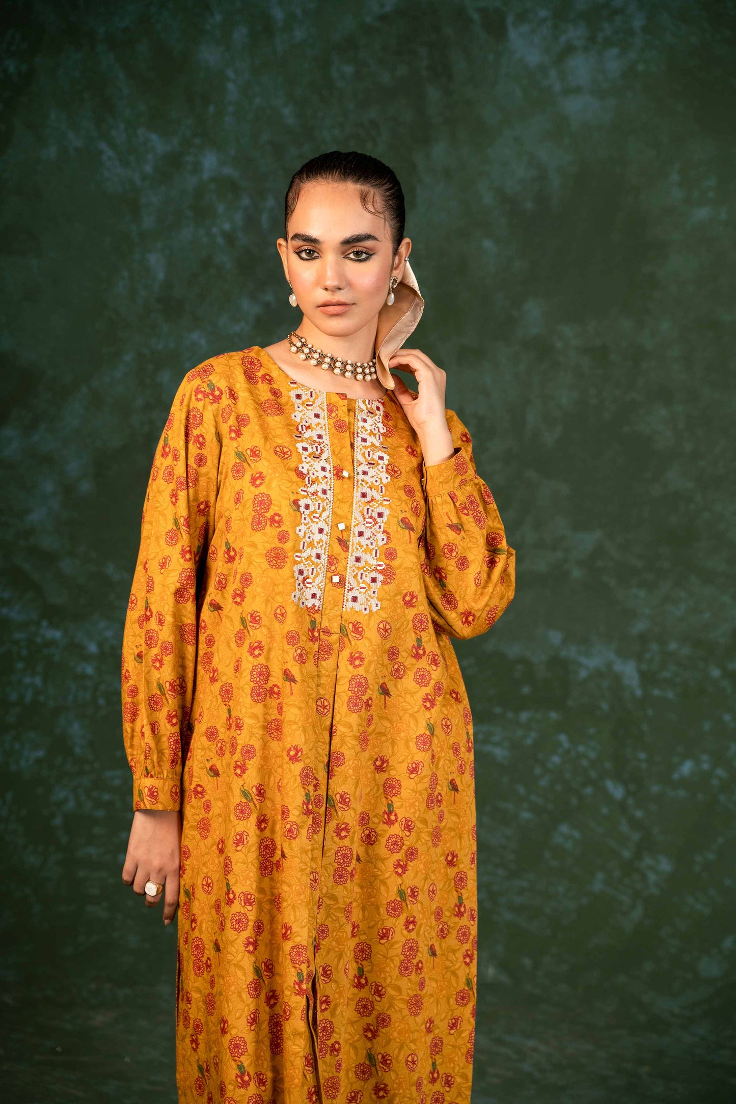 Nishat Linen - Printed Embroidered Shirt - PW23-305