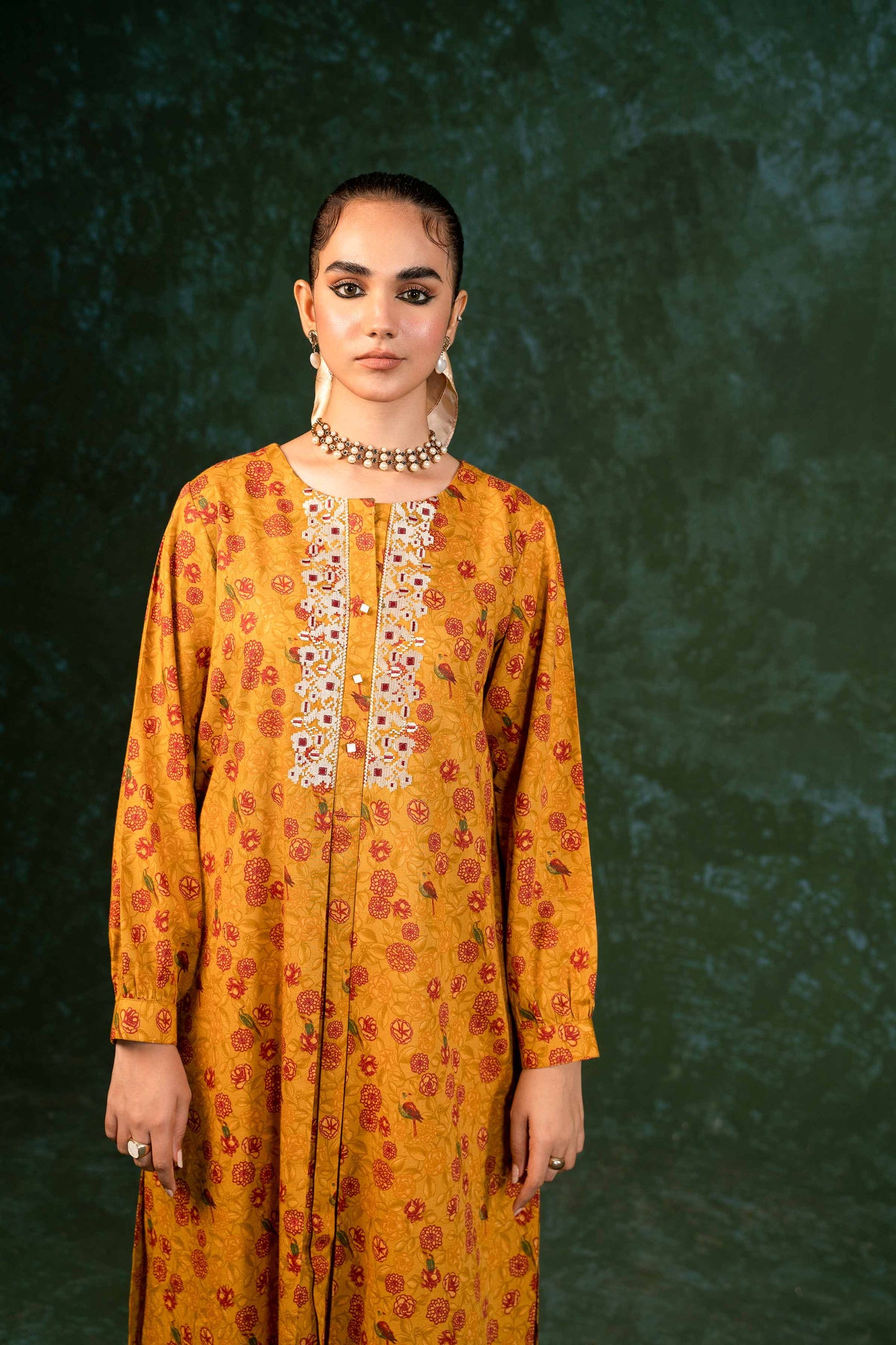 Nishat Linen - Printed Embroidered Shirt - PW23-305