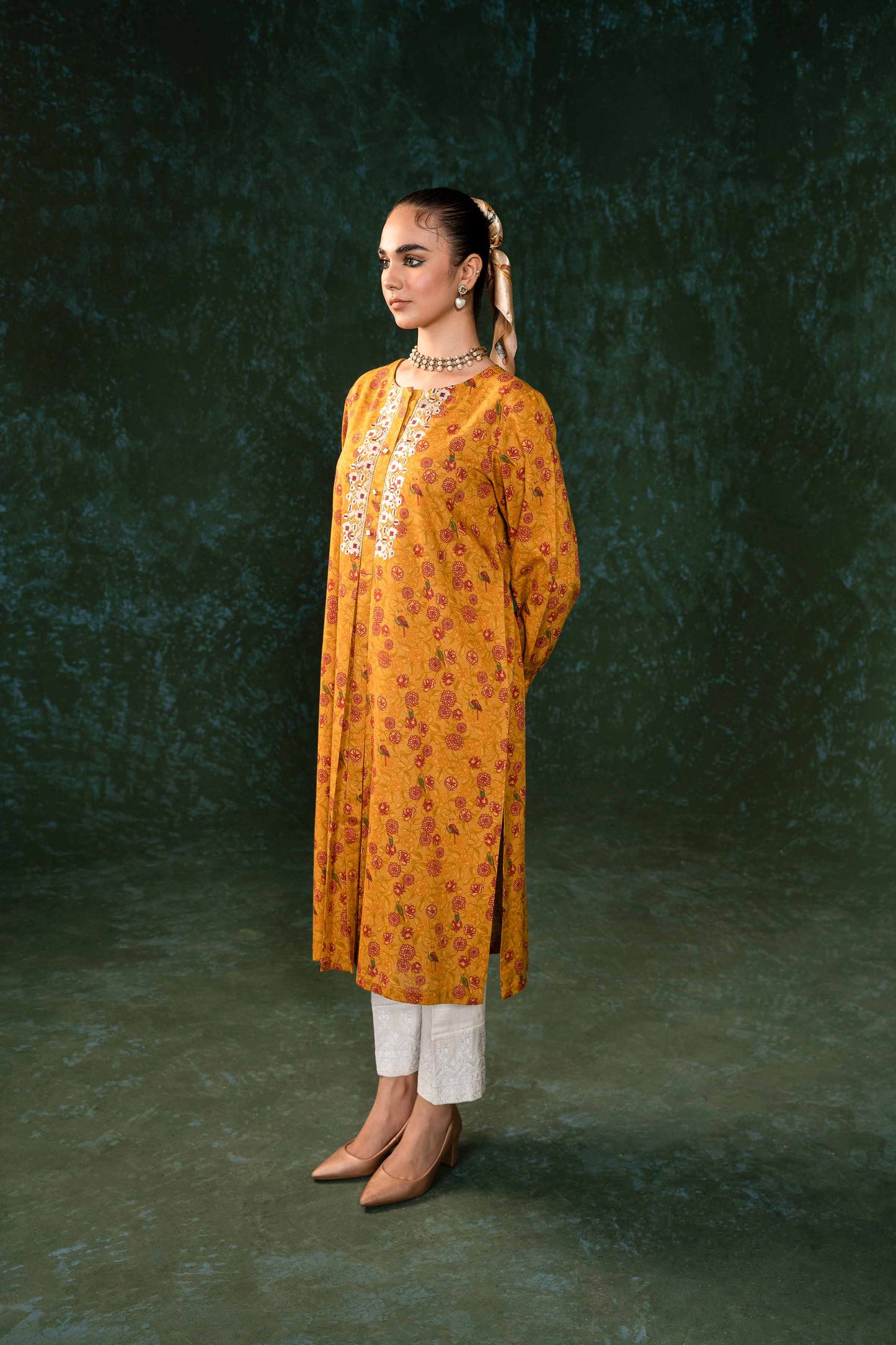 Nishat Linen - Printed Embroidered Shirt - PW23-305