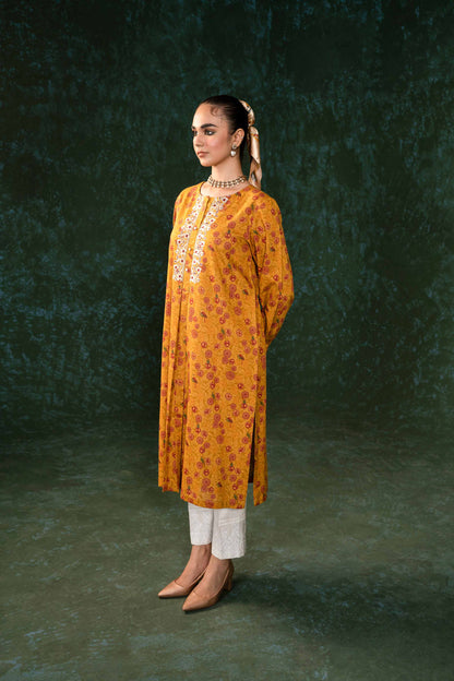 Nishat Linen - Printed Embroidered Shirt - PW23-305
