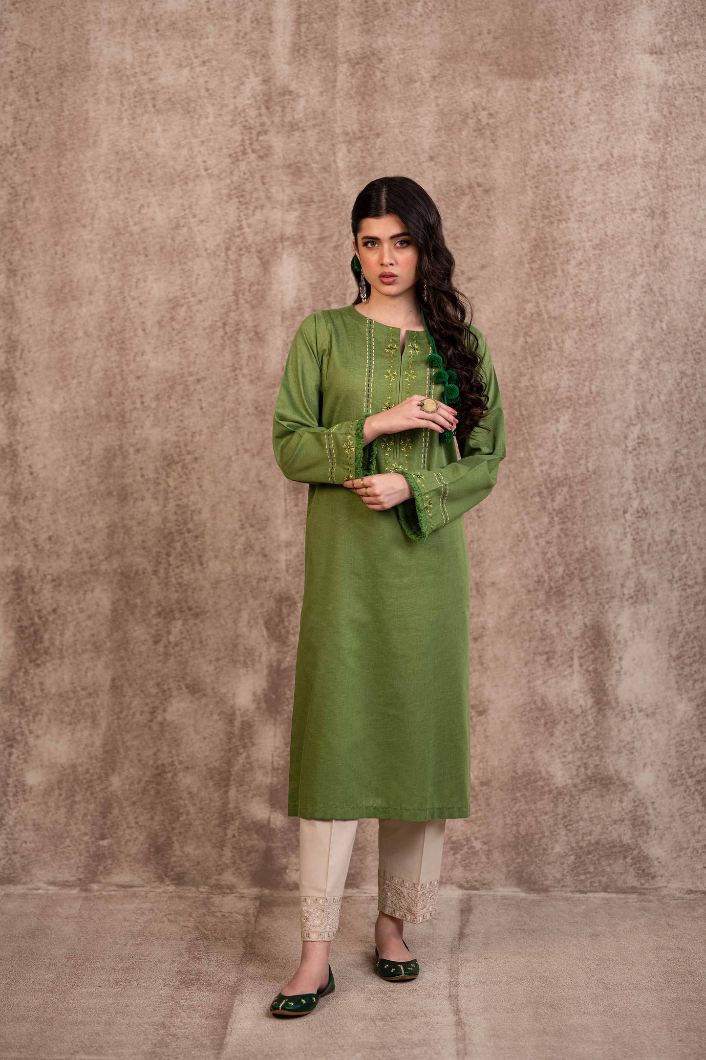 Nishat Linen - Embroidered Shirt - PW23-31