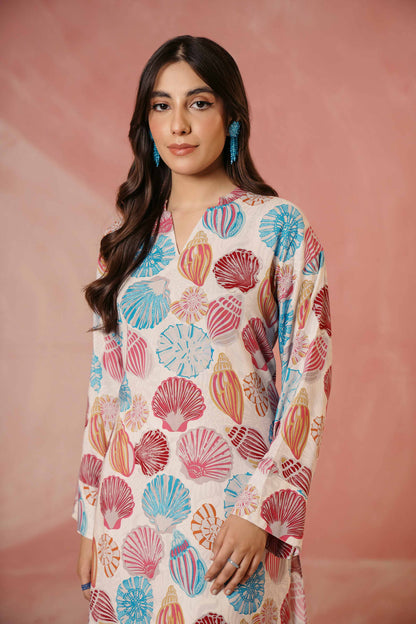 Nishat Linen - Printed Shirt - PW23-322