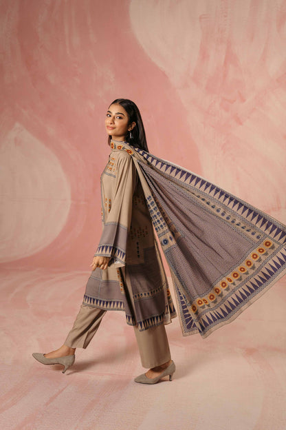 Nishat Linen - 3 Piece - Printed Suit - PW23-328