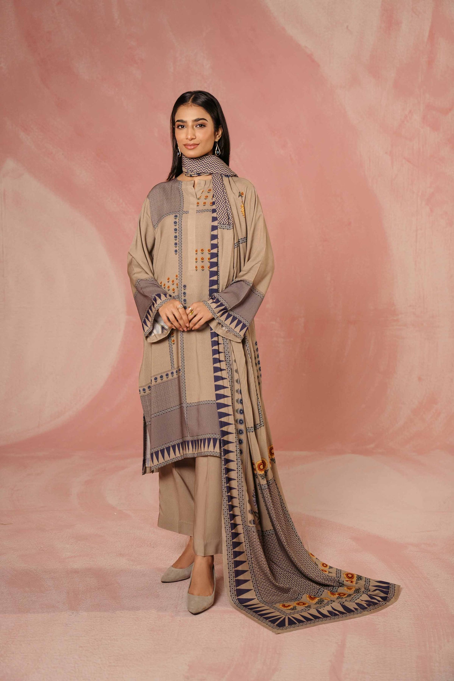 Nishat Linen - 3 Piece - Printed Suit - PW23-328