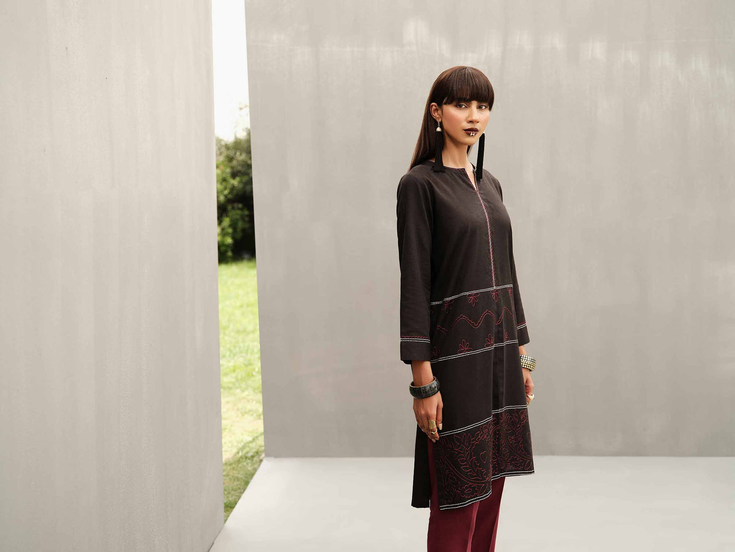 Nishat Linen - Embroidered Shirt - PW23-33