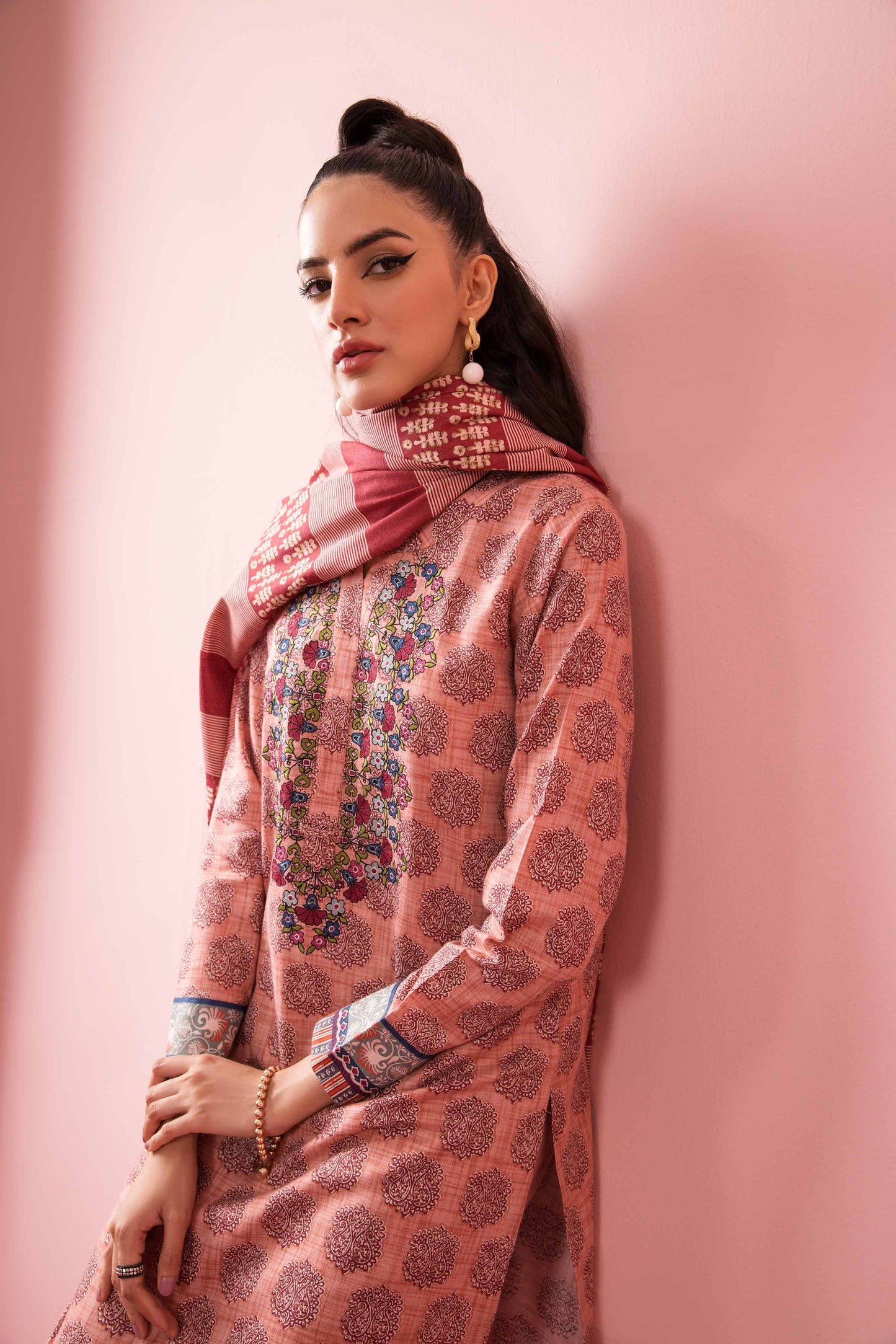 Nishat Linen - 3 Piece - Printed Embroidered Suit - PW23-332