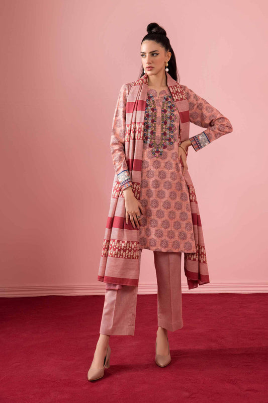 Nishat Linen - 3 Piece - Printed Embroidered Suit - PW23-332