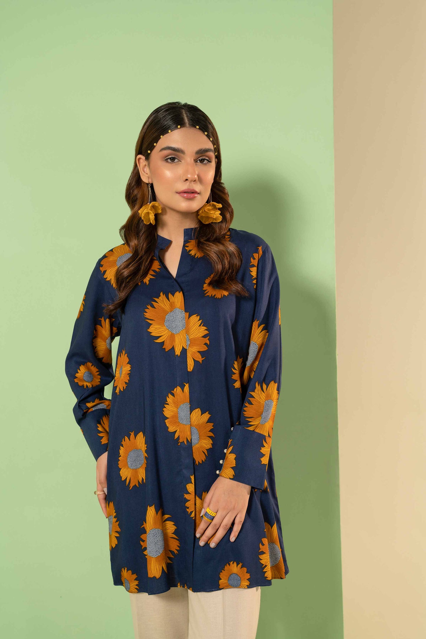 Nishat Linen - Printed Shirt - PW23-334