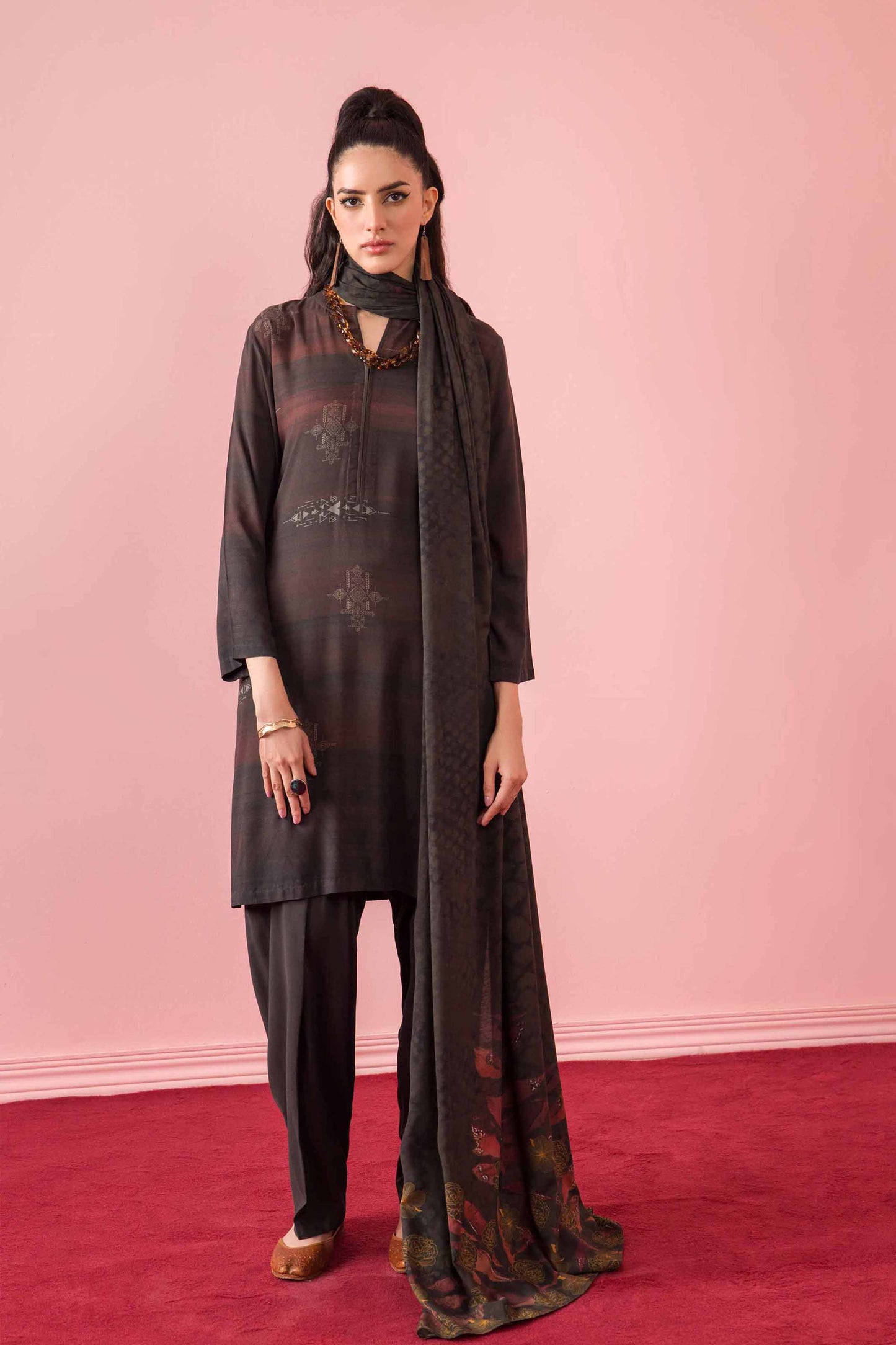 Nishat Linen - 3 Piece - Printed Suit - PW23-335