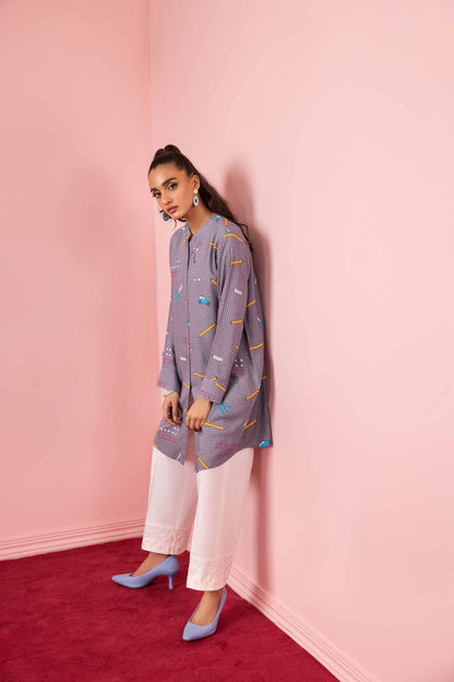 Nishat Linen - Printed Shirt - PW23-336