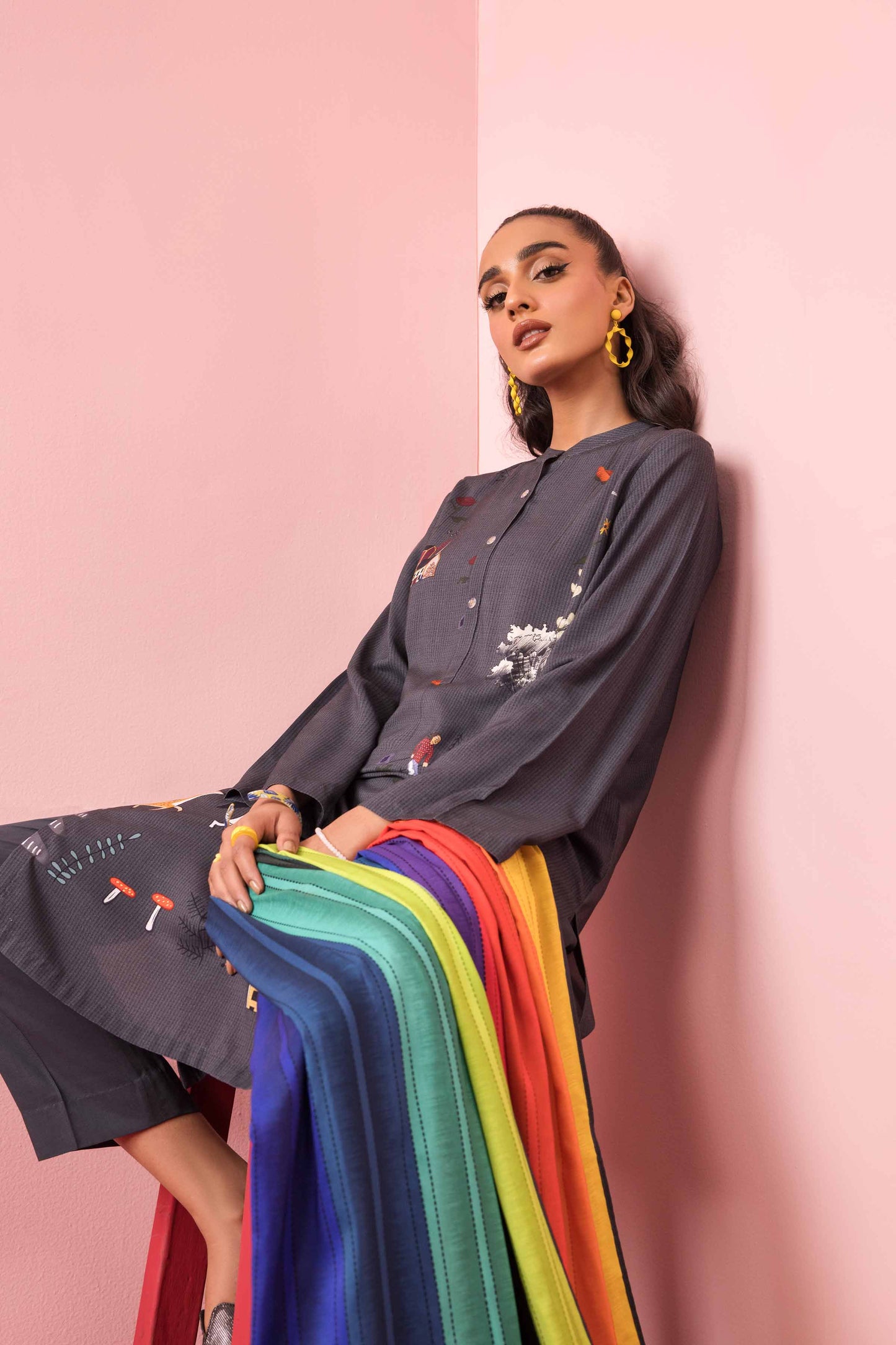Nishat Linen - 3 Piece - Printed Suit - PW23-337