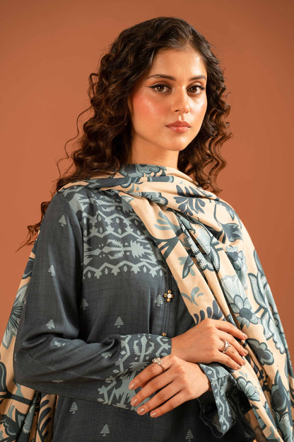 Nishat Linen - 3 Piece - Printed Suit - PW23-338