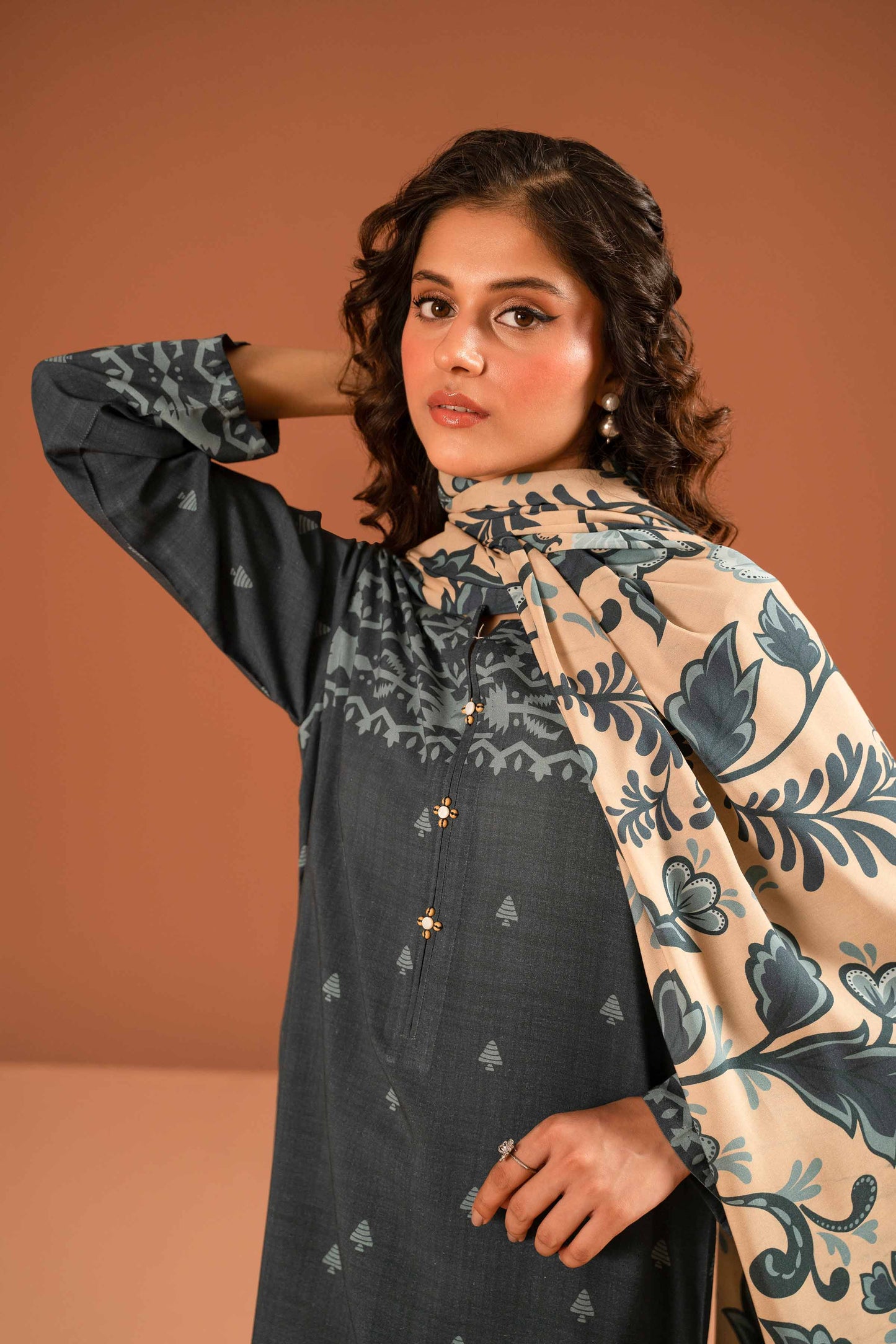 Nishat Linen - 3 Piece - Printed Suit - PW23-338