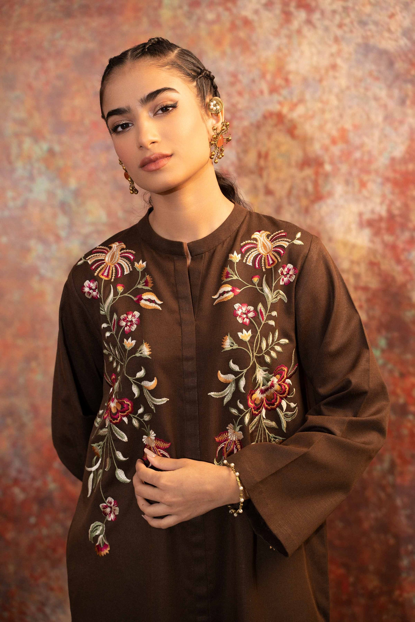 Nishat Linen - Embroidered Shirt - PW23-34