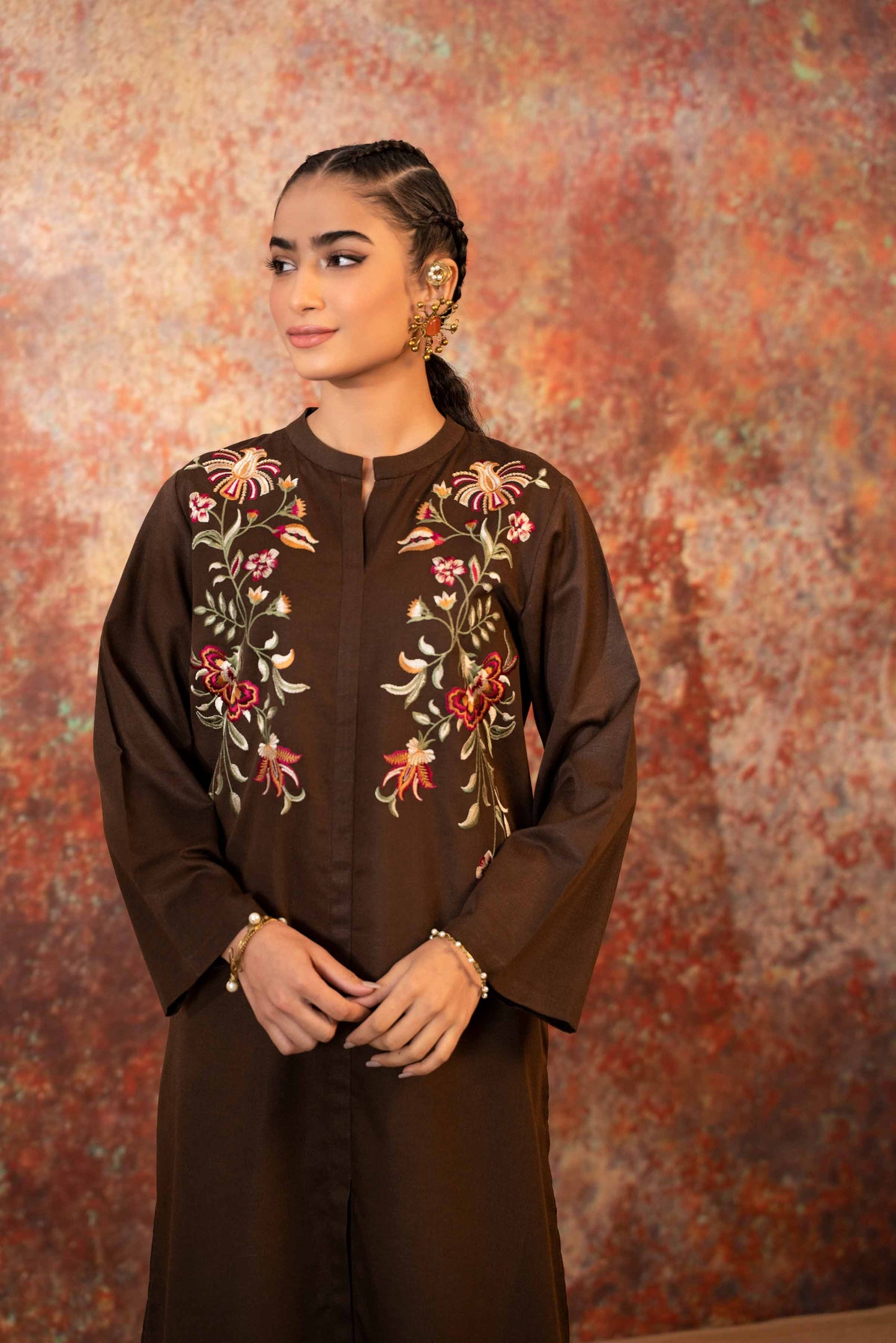 Nishat Linen - Embroidered Shirt - PW23-34