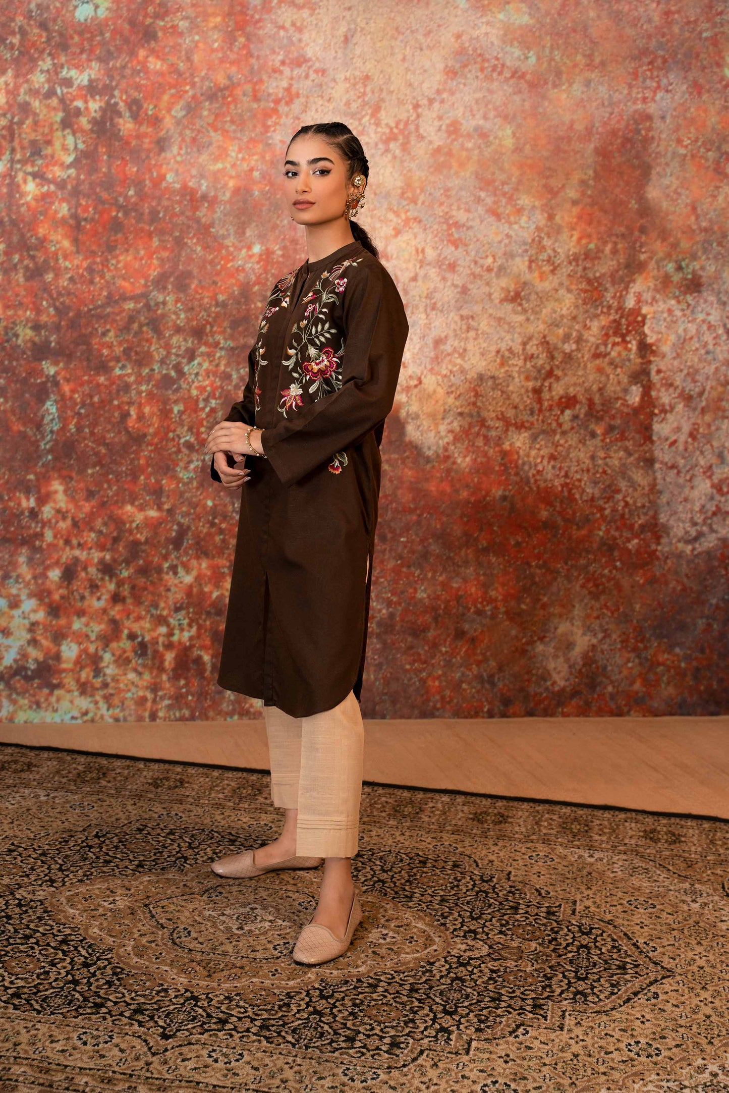 Nishat Linen - Embroidered Shirt - PW23-34