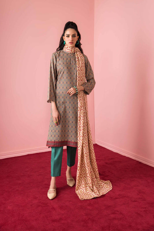 Nishat Linen - 3 Piece - Printed Suit - PW23-340