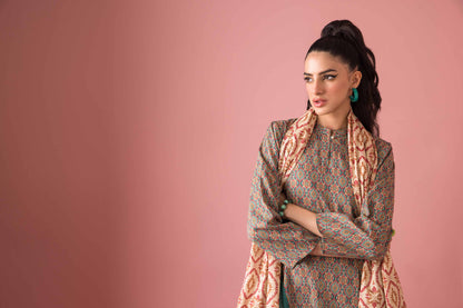 Nishat Linen - 3 Piece - Printed Suit - PW23-340