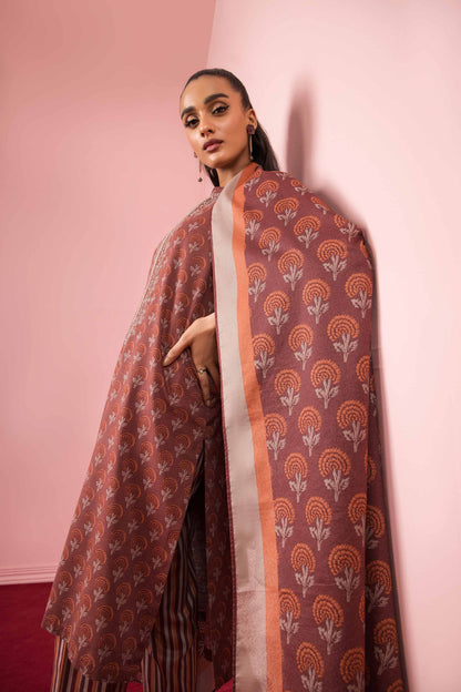 Nishat Linen - 3 Piece - Printed Embroidered Suit - PW23-341
