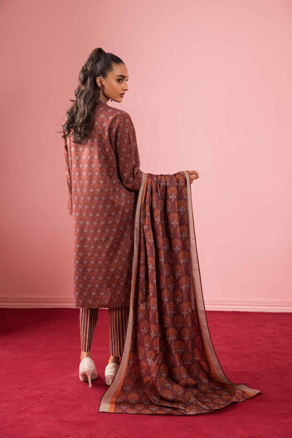 Nishat Linen - 3 Piece - Printed Embroidered Suit - PW23-341