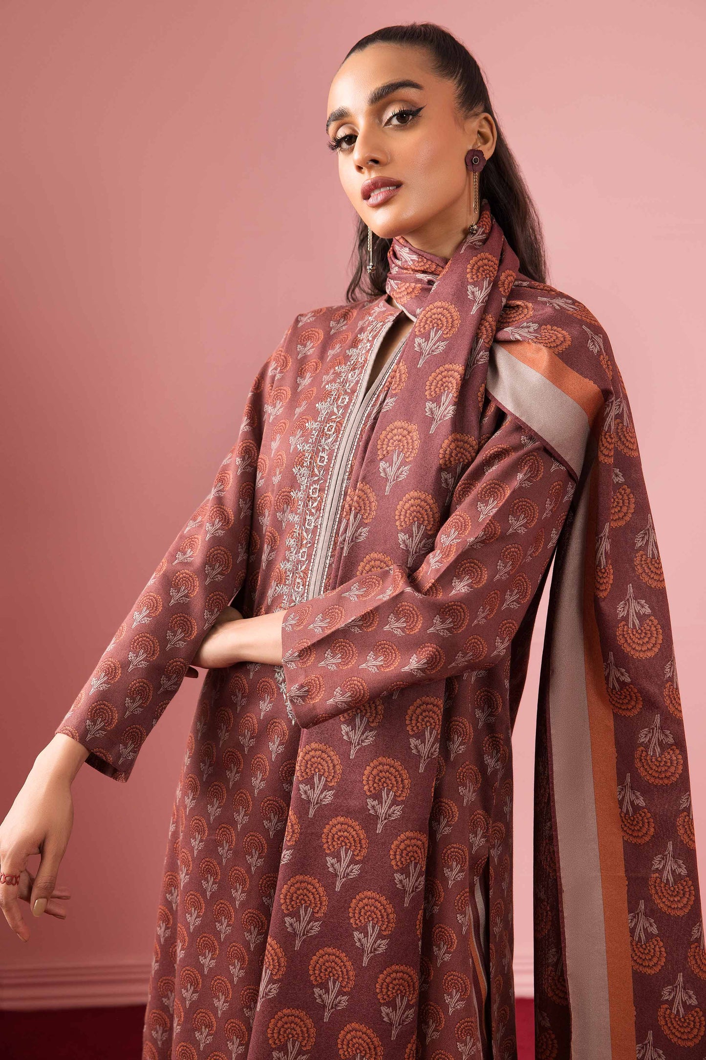Nishat Linen - 3 Piece - Printed Embroidered Suit - PW23-341