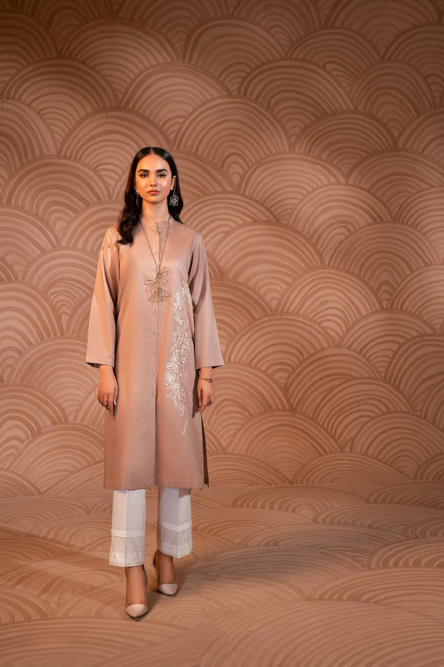 Nishat Linen - Embroidered Shirt - PW23-36