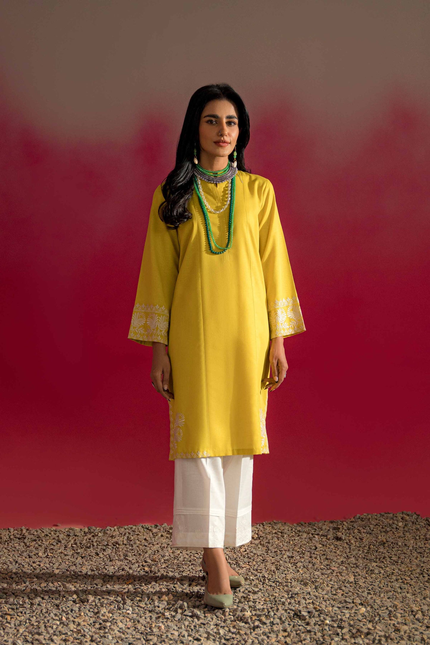 Nishat Linen - Embroidered Kurta - PW23-37