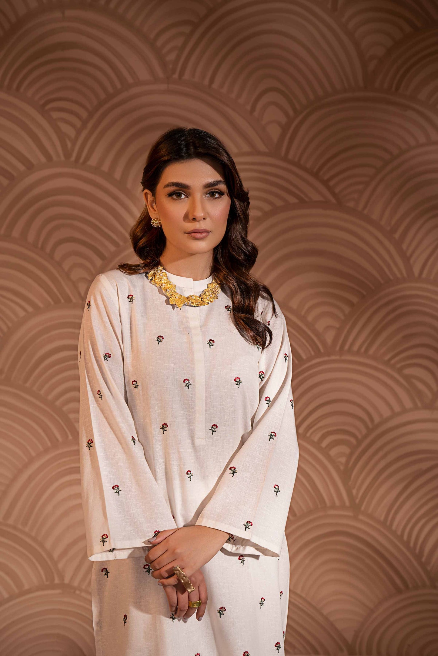 Nishat Linen - Embroidered Shirt - PW23-38