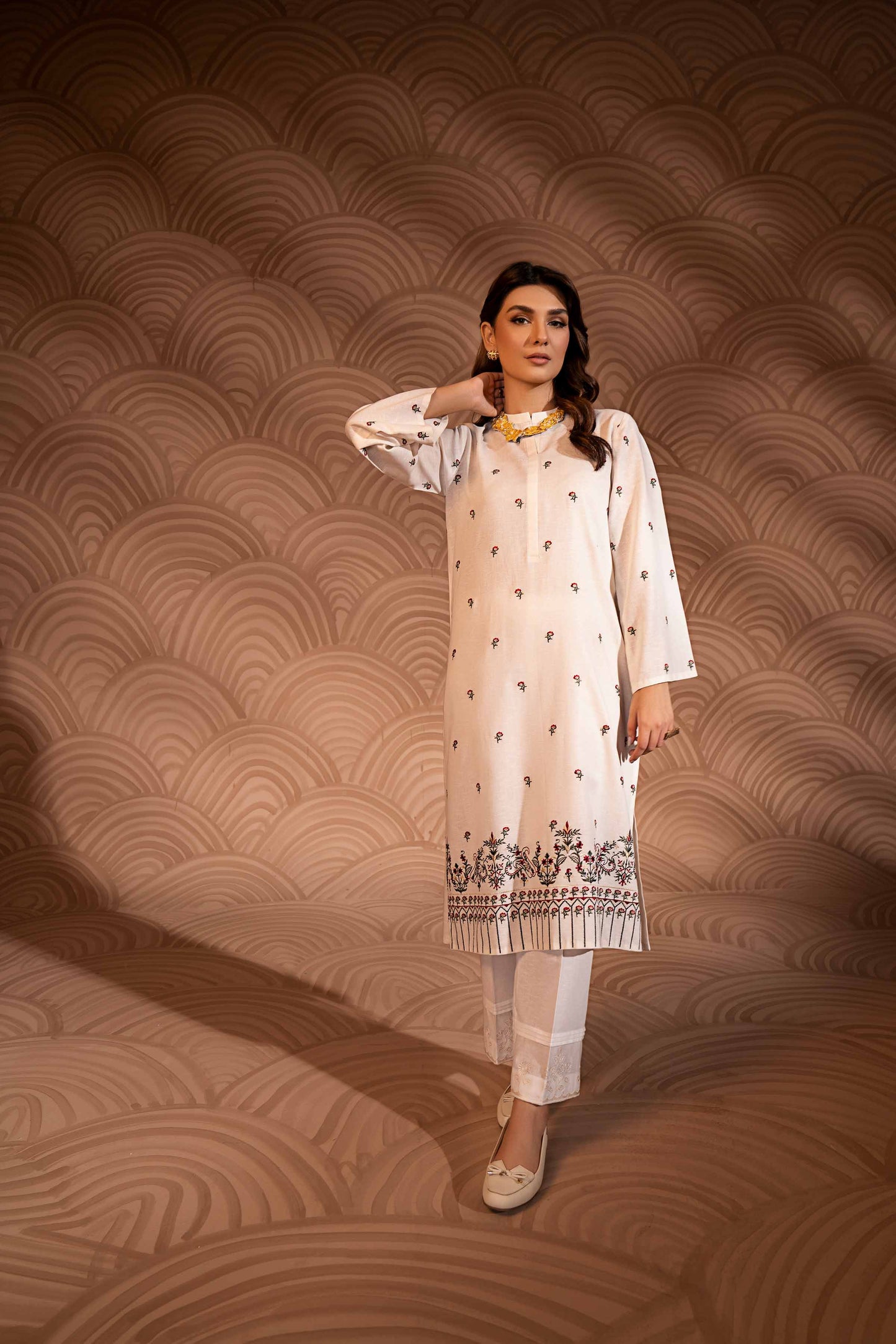 Nishat Linen - Embroidered Shirt - PW23-38