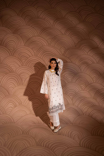Nishat Linen - Embroidered Shirt - PW23-38