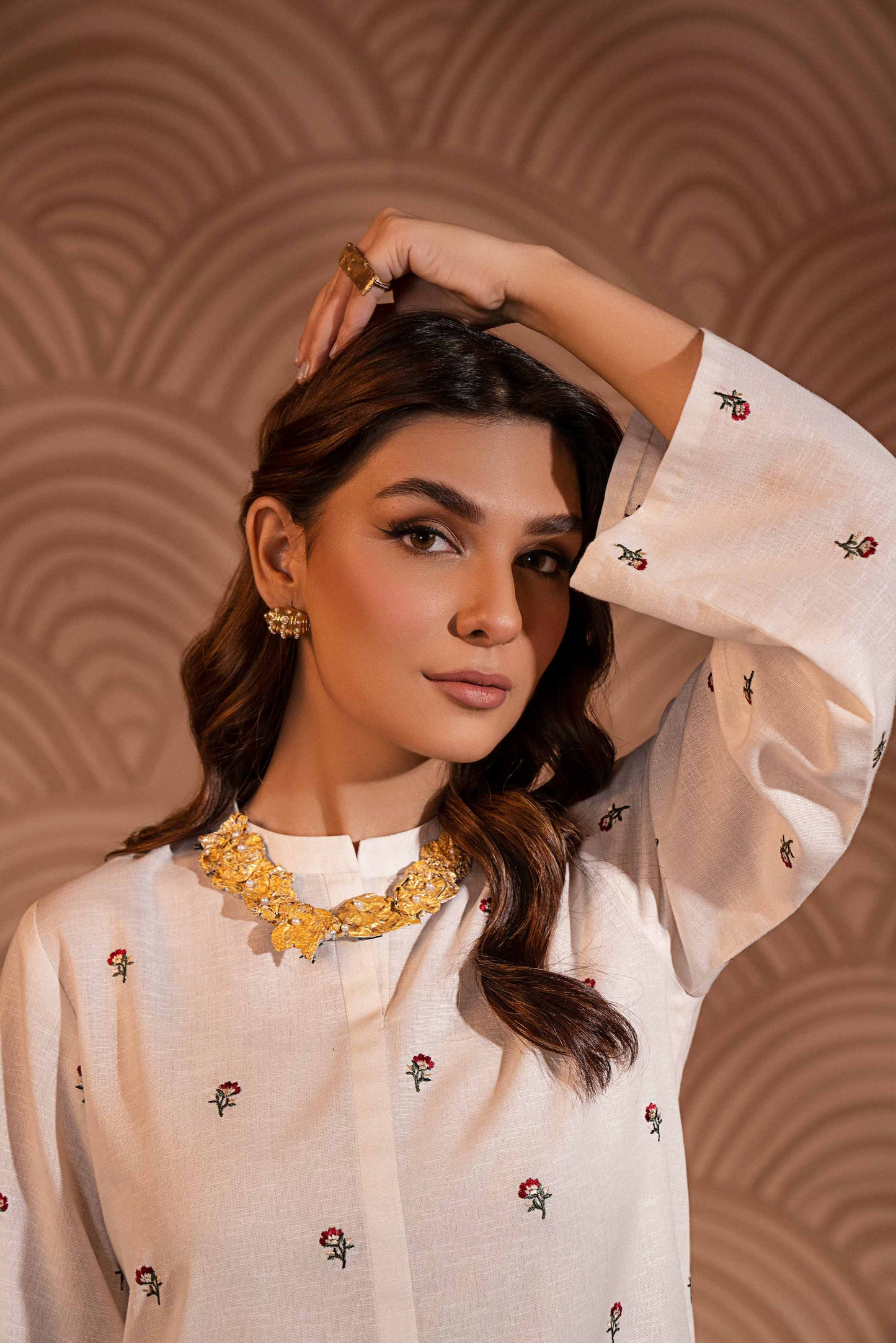 Nishat Linen - Embroidered Shirt - PW23-38