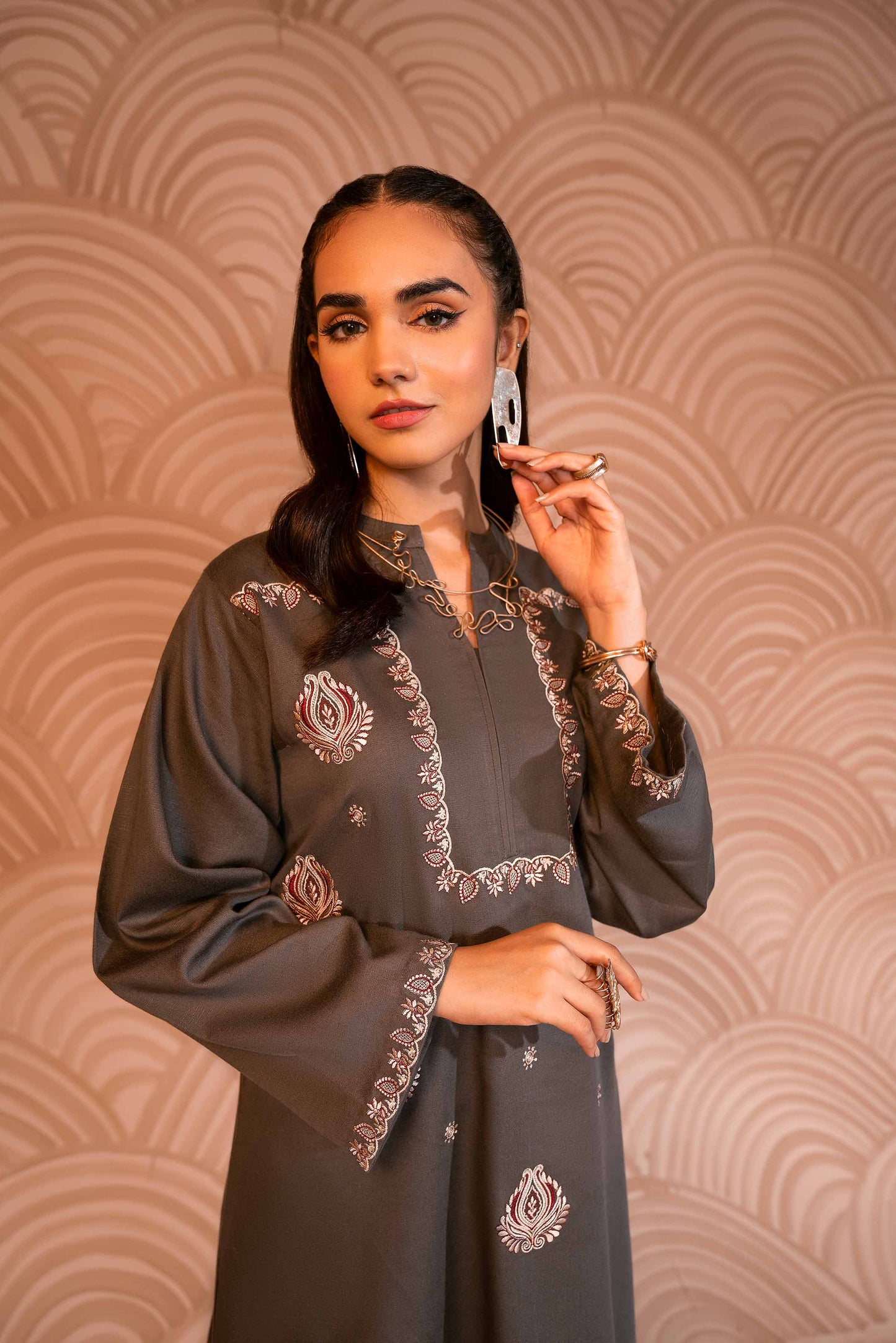 Nishat Linen - Embroidered Shirt - PW23-39