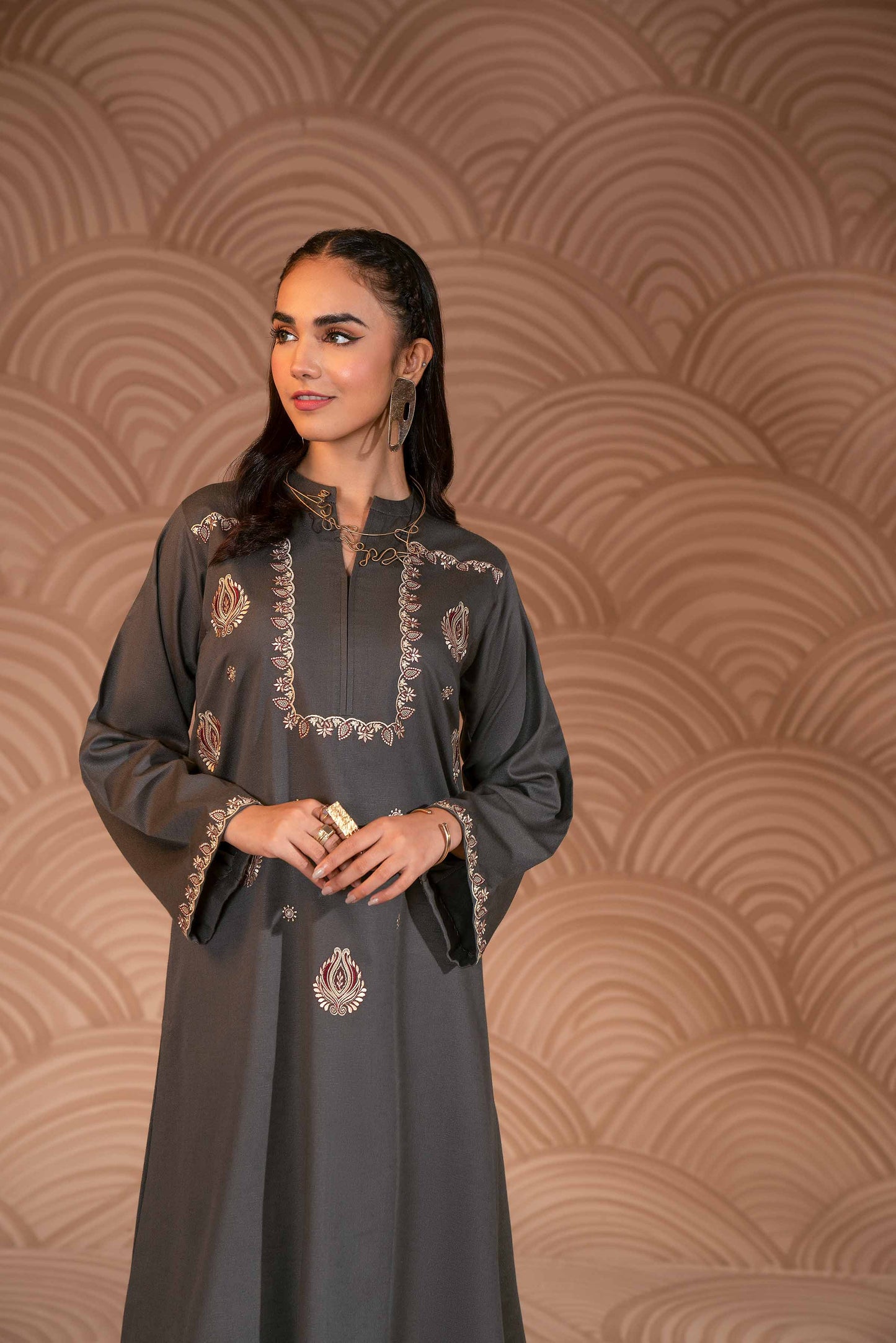 Nishat Linen - Embroidered Shirt - PW23-39