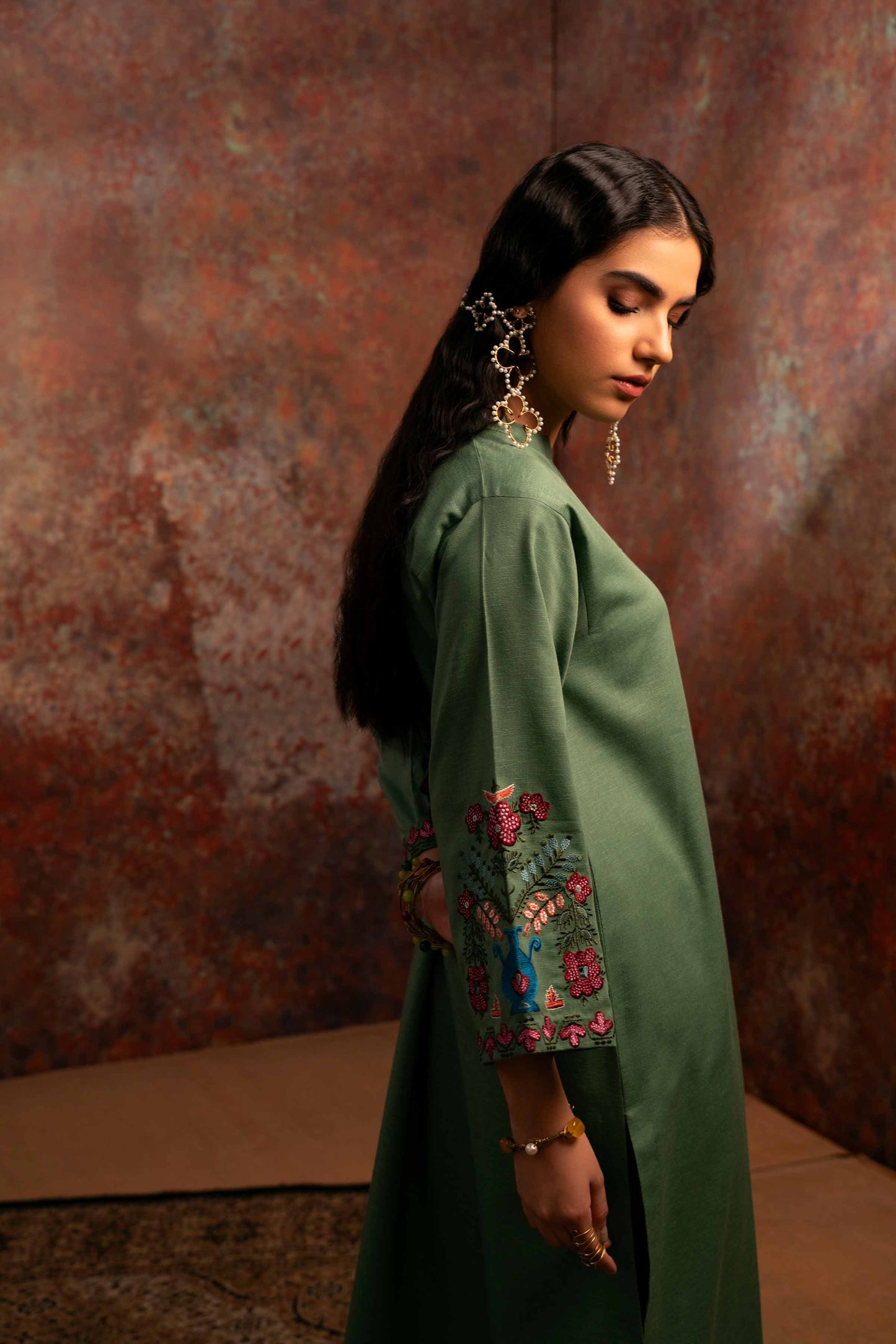 Nishat Linen - Embroidered Shirt - PW23-40
