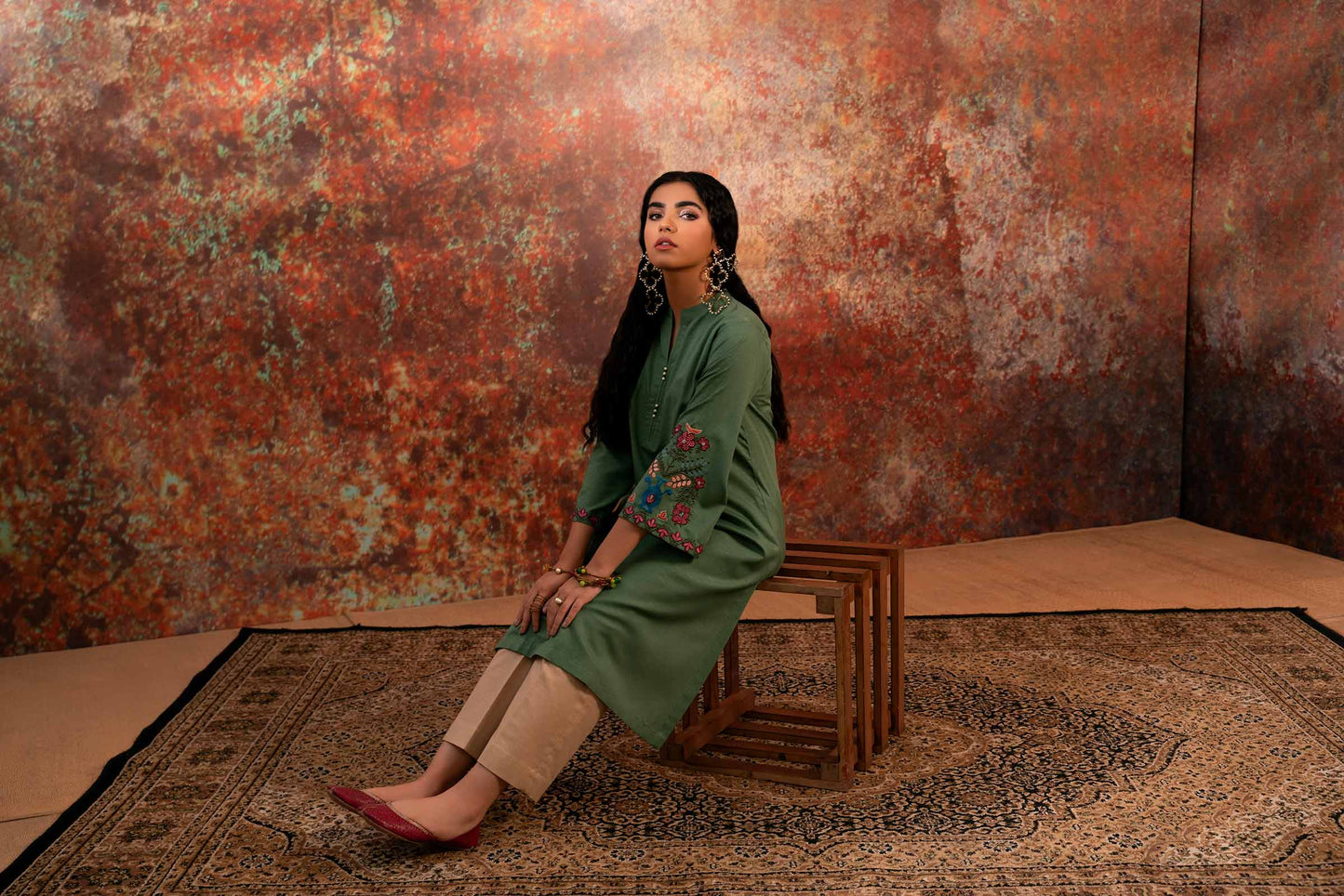 Nishat Linen - Embroidered Shirt - PW23-40