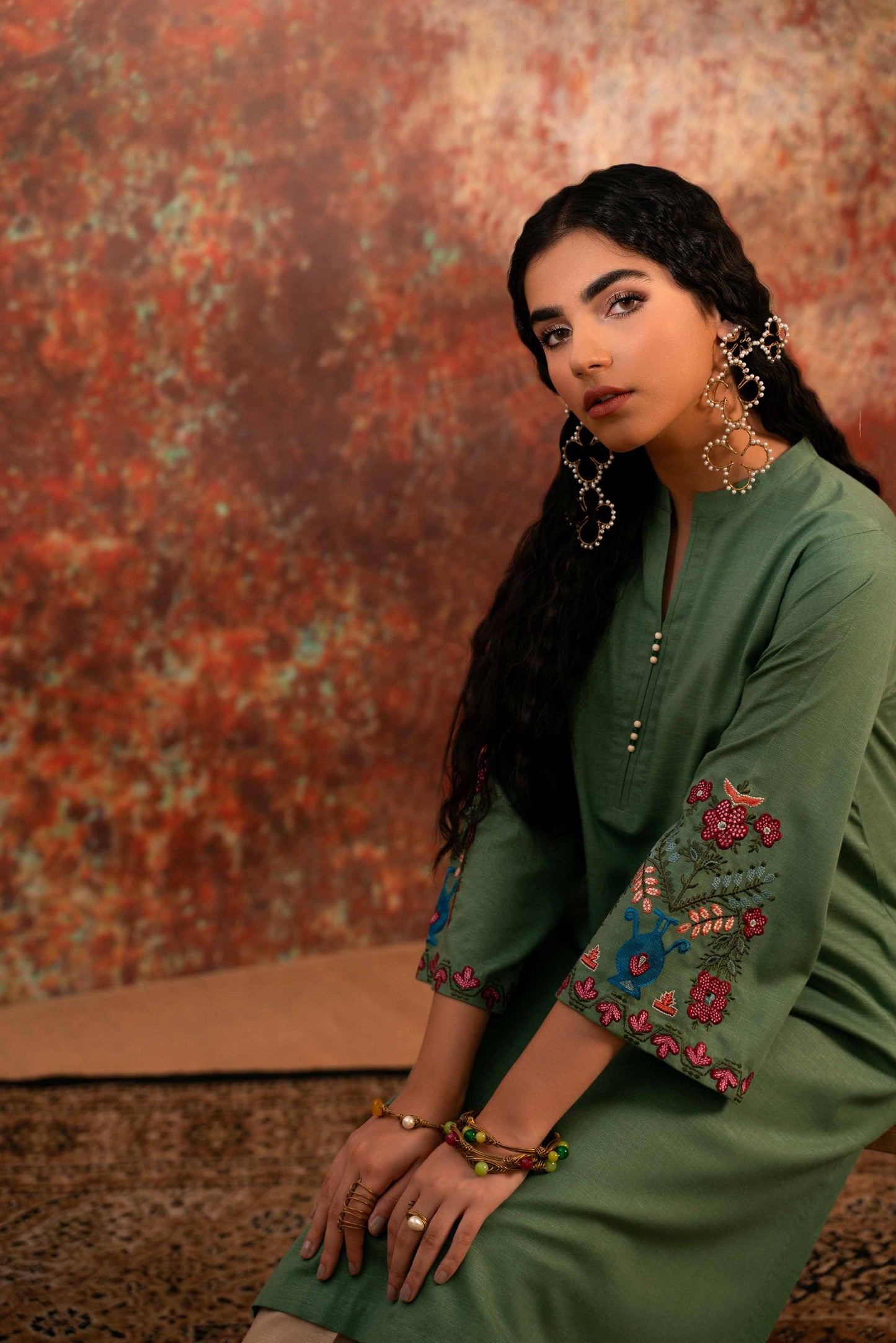 Nishat Linen - Embroidered Shirt - PW23-40