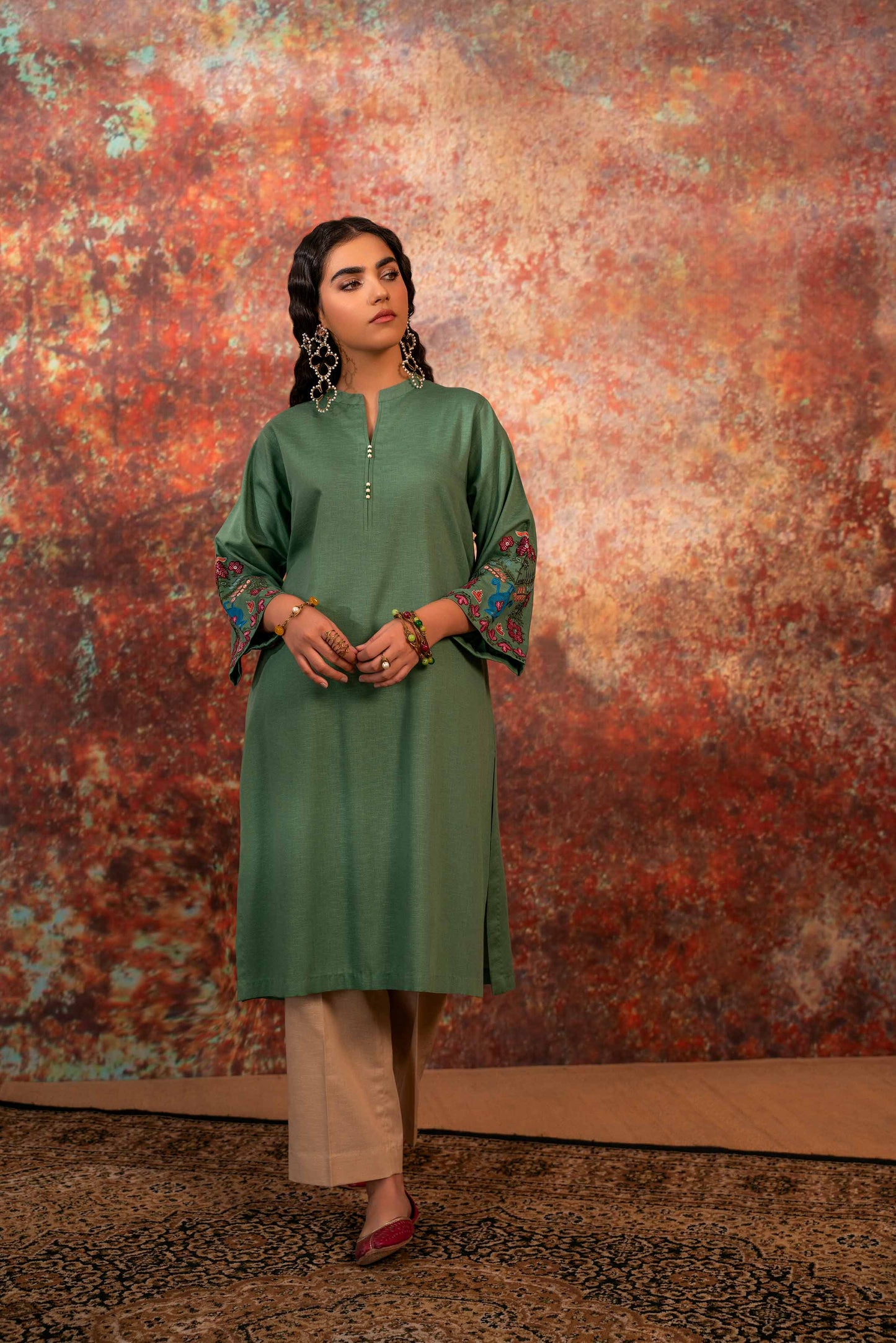 Nishat Linen - Embroidered Shirt - PW23-40