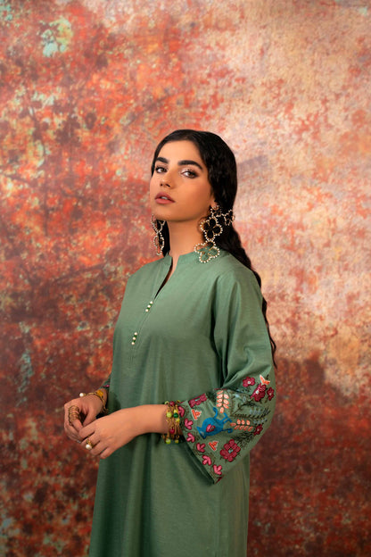 Nishat Linen - Embroidered Shirt - PW23-40
