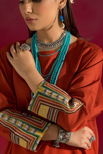 Nishat Linen - Embroidered Shirt - PW23-41