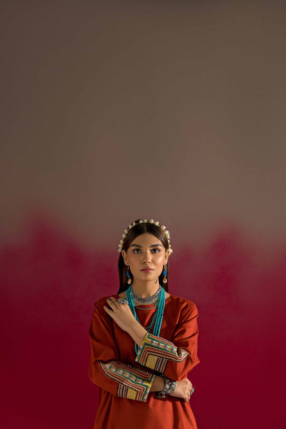 Nishat Linen - Embroidered Shirt - PW23-41