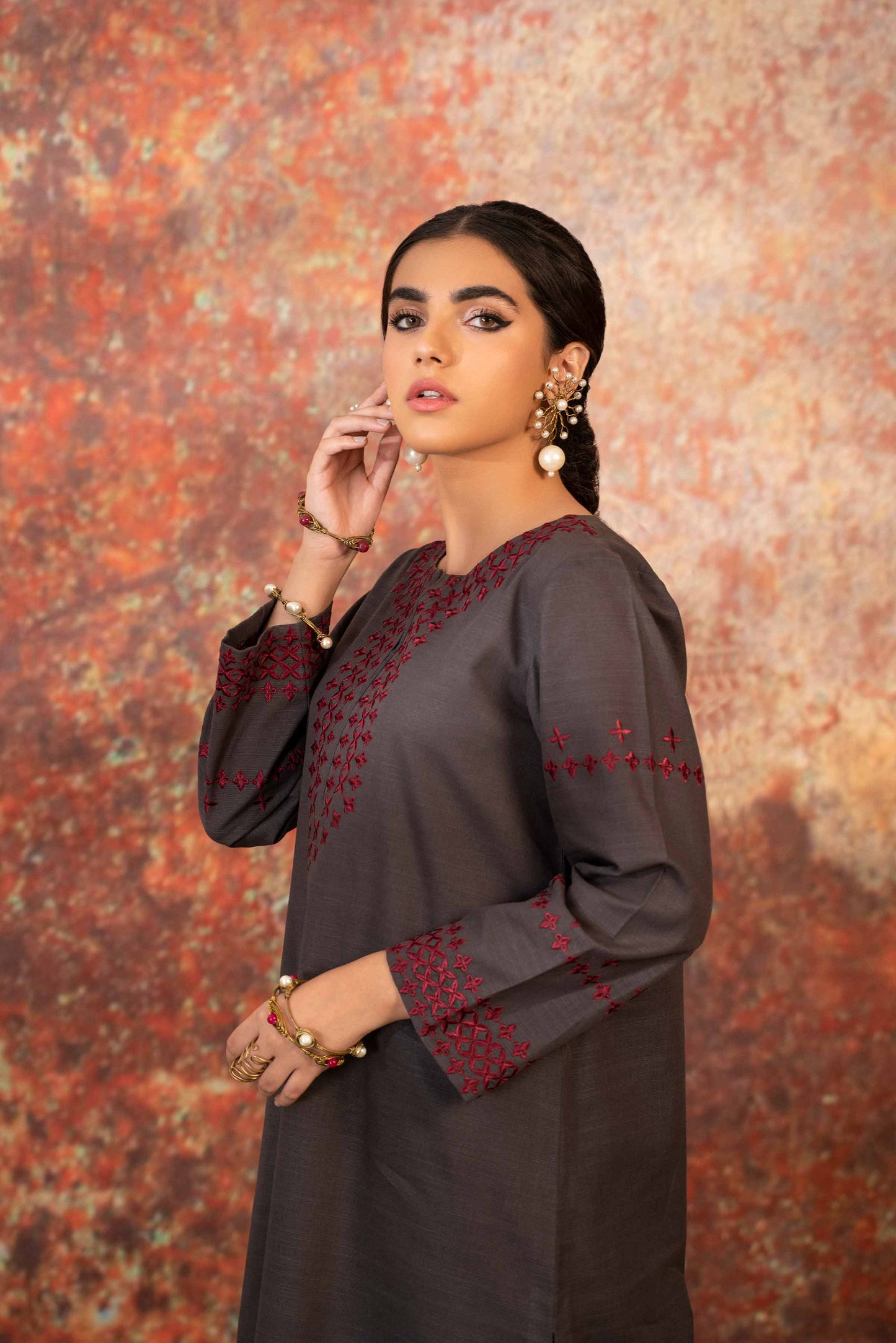 Nishat Linen - 2 Piece - Embroidered Suit - PW23-42